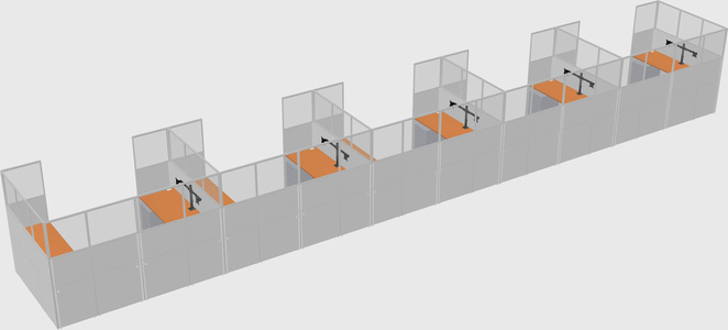 U-shaped cubicle