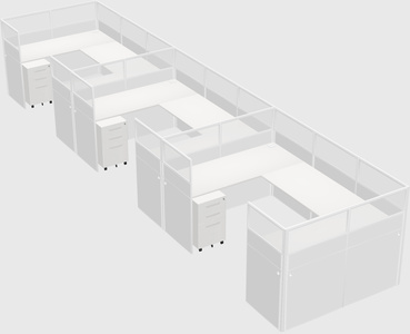 U-shaped cubicle