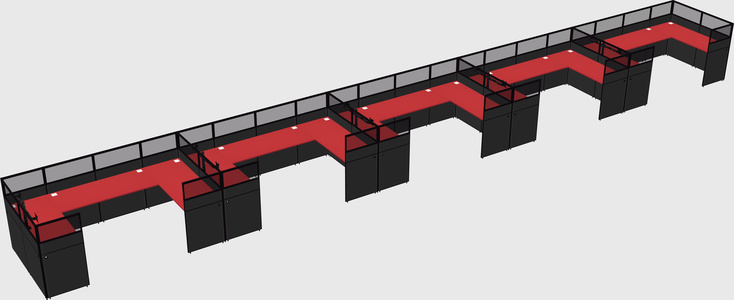 U-shaped cubicle