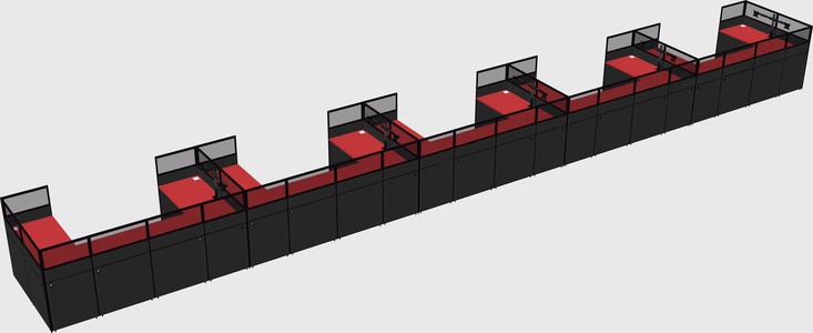 U-shaped cubicle