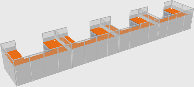 Cabine en u