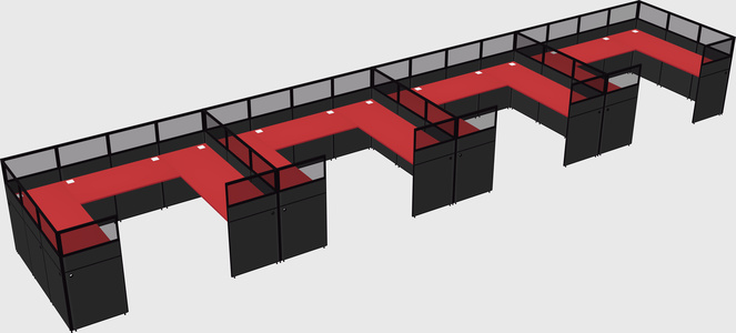 U-shaped cubicle