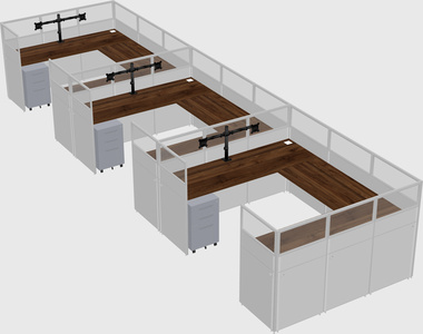 U-shaped cubicle