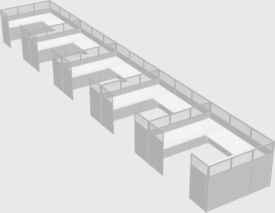 U-shaped cubicle