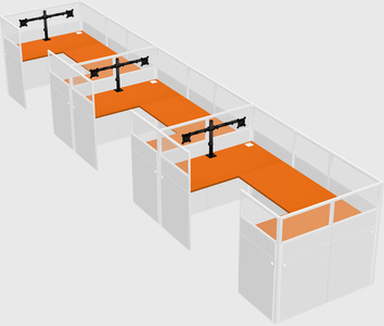 U-shaped cubicle