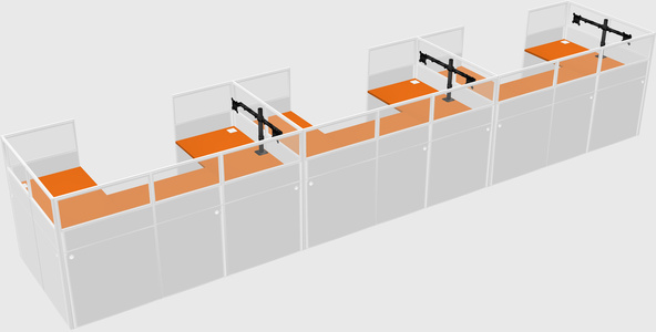 U-shaped cubicle