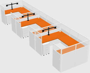 U-shaped cubicle