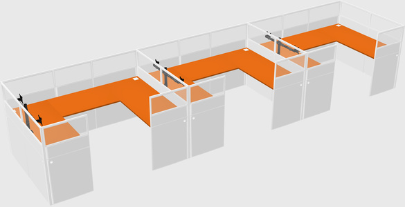 U-shaped cubicle