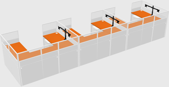 U-shaped cubicle