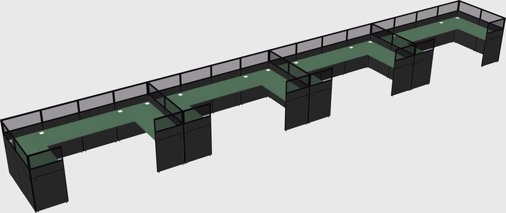 U-shaped cubicle