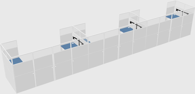 U-shaped cubicle