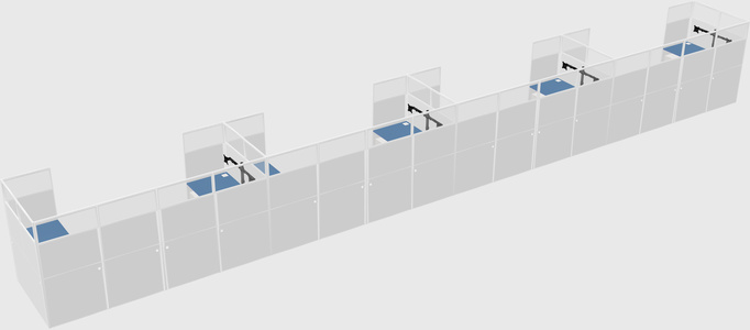 U-shaped cubicle