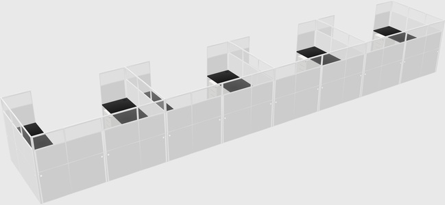 U-shaped cubicle