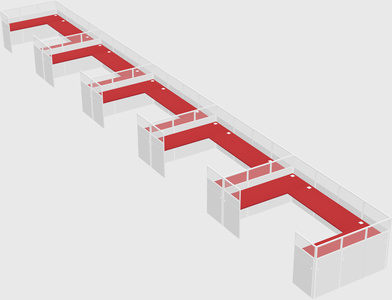 U-shaped cubicle