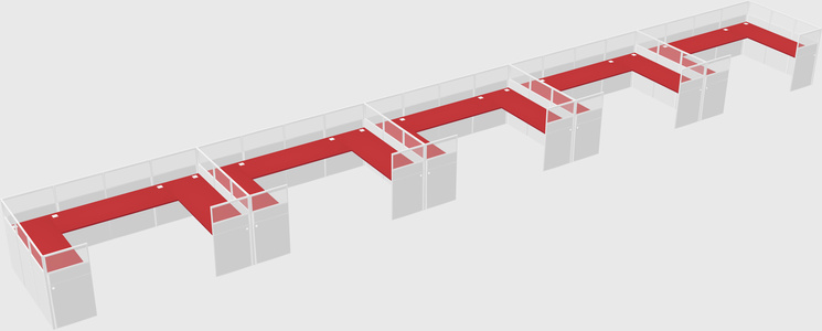 U-shaped cubicle