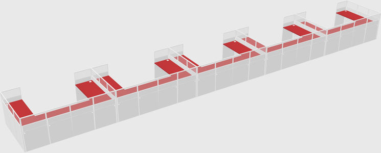 U-shaped cubicle