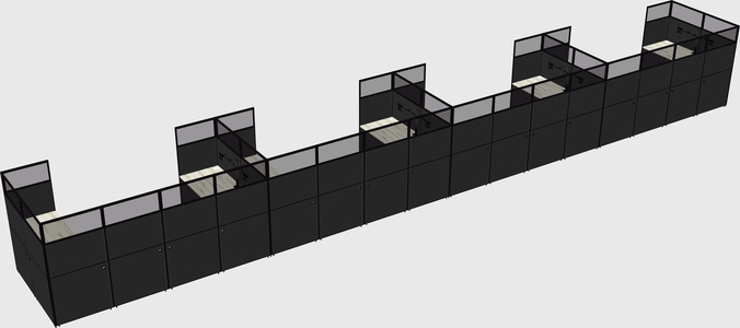 U-shaped cubicle