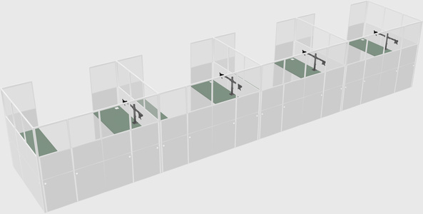 U-shaped cubicle