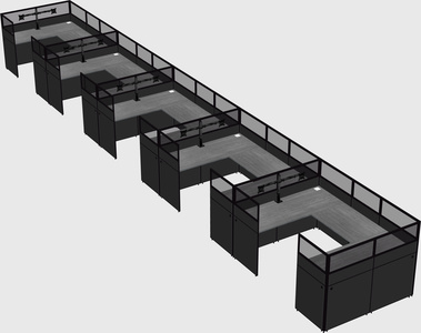 U-shaped cubicle