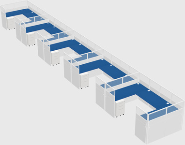 U-shaped cubicle