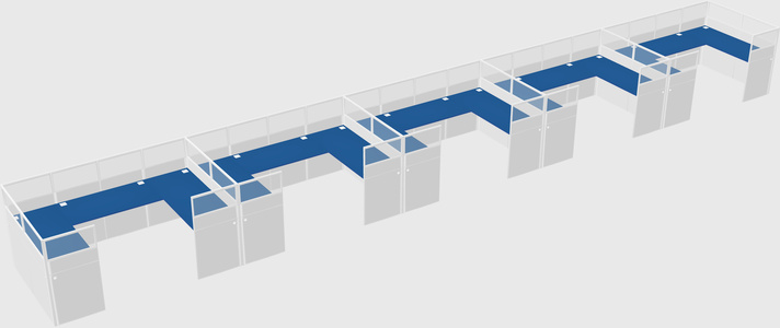 U-shaped cubicle