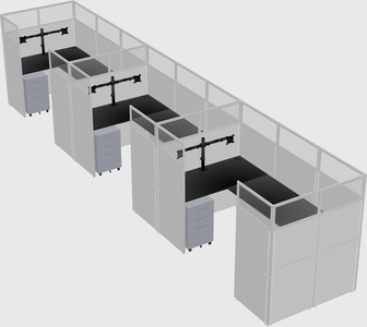 U-shaped cubicle