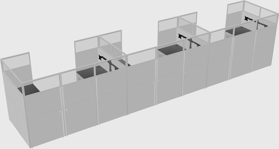 U-shaped cubicle