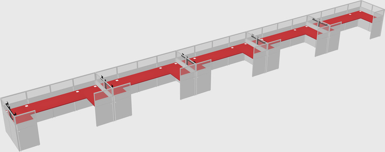 U-shaped cubicle