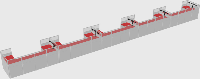 U-shaped cubicle