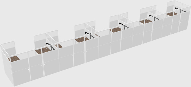 U-shaped cubicle