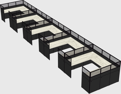 U-shaped cubicle