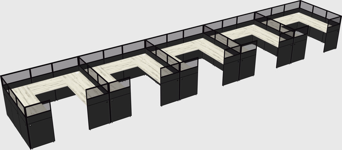 U-shaped cubicle