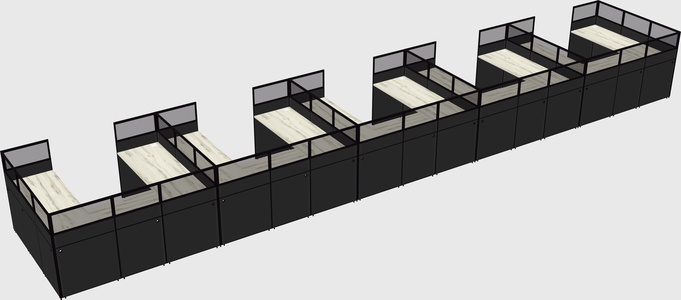 U-shaped cubicle