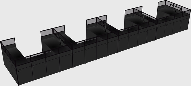 U-shaped cubicle