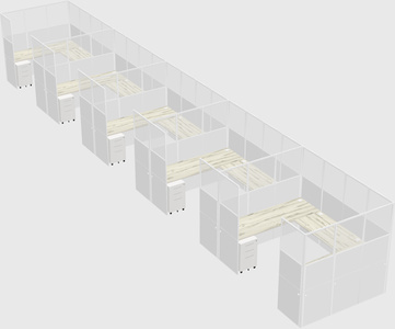 U-shaped cubicle