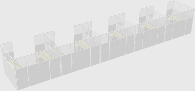 U-shaped cubicle