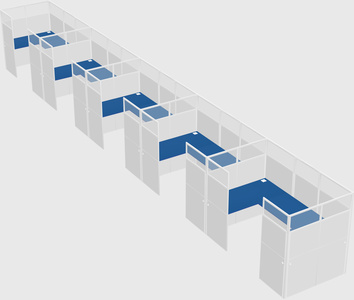 U-shaped cubicle