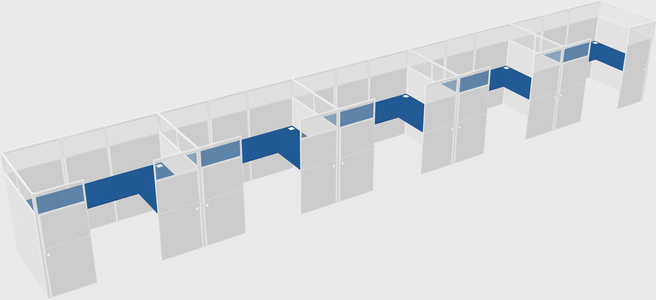 U-shaped cubicle