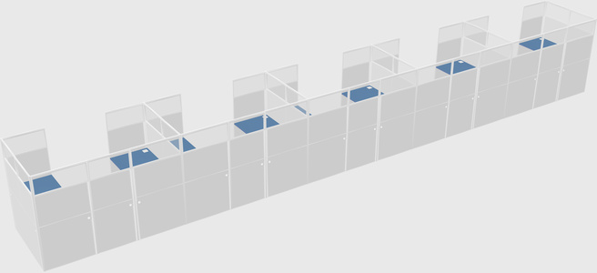 U-shaped cubicle