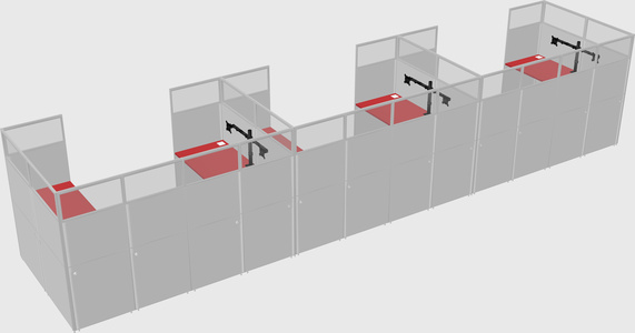 U-shaped cubicle