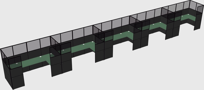 U-shaped cubicle