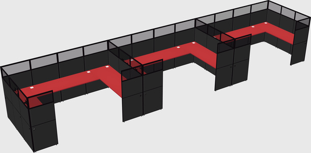 U-shaped cubicle