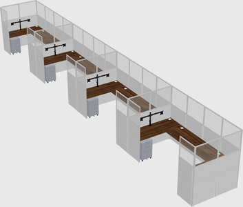 U-shaped cubicle
