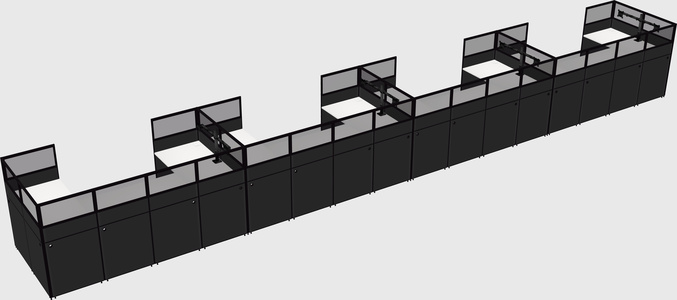 U-shaped cubicle