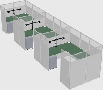 U-shaped cubicle