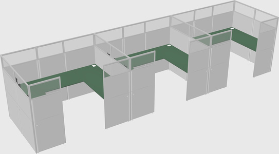 U-shaped cubicle