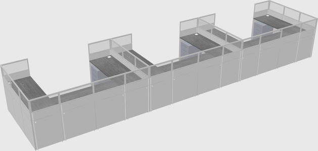 Cabine en u