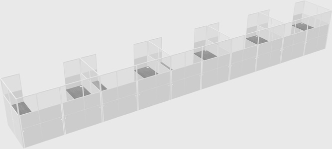 U-shaped cubicle