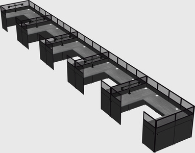 U-shaped cubicle