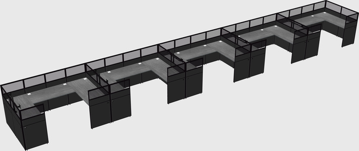 U-shaped cubicle